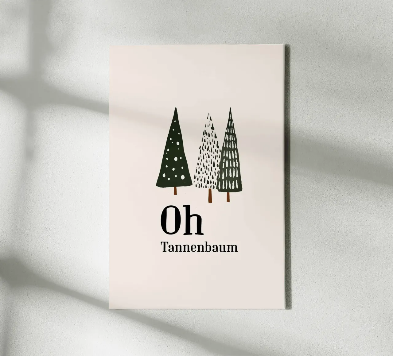 Oh Christmas tree 01 canvas by color&shape
