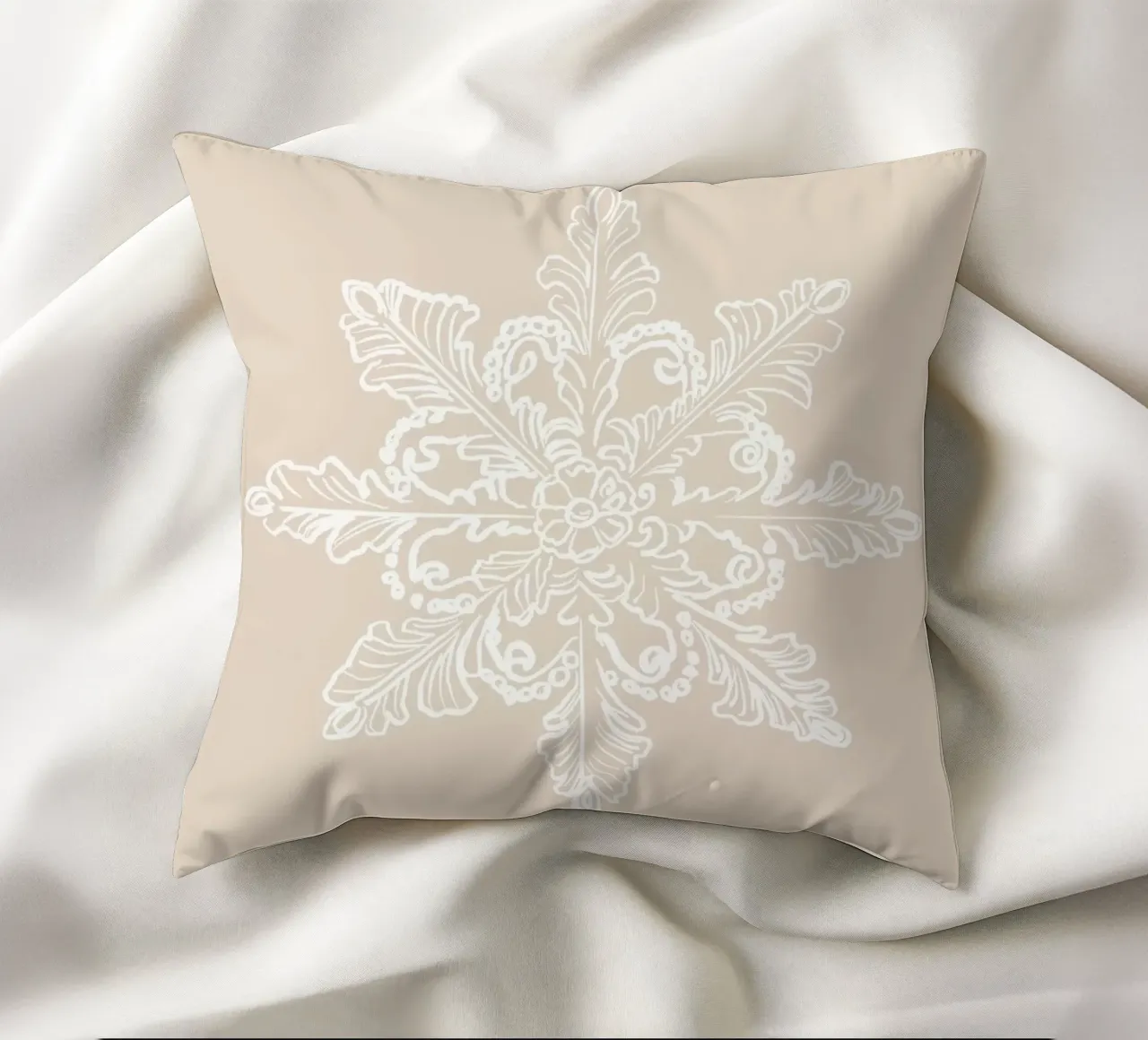 Snowflake (White) cuscino da treechild