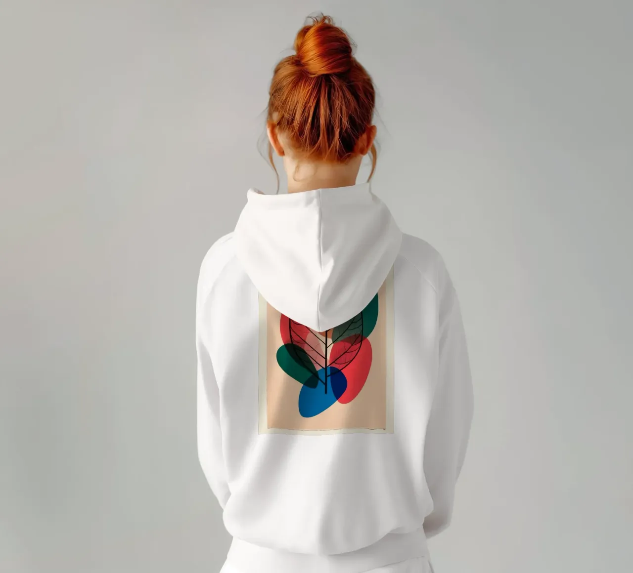 Nature retro color felpa con cappuccio da dinem