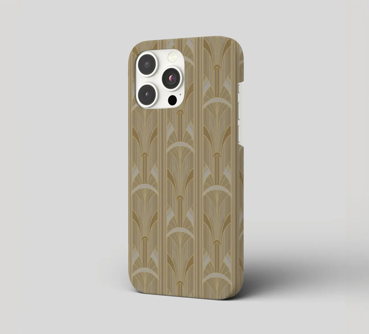 Art Deco Intertwined Architectural Arcs - Caramel Toffee cover iphone da Art Deco Symposium