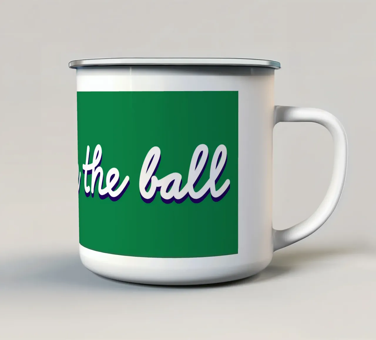 Chase the Ball - Tennis Slogan tazza in smalto da justsports