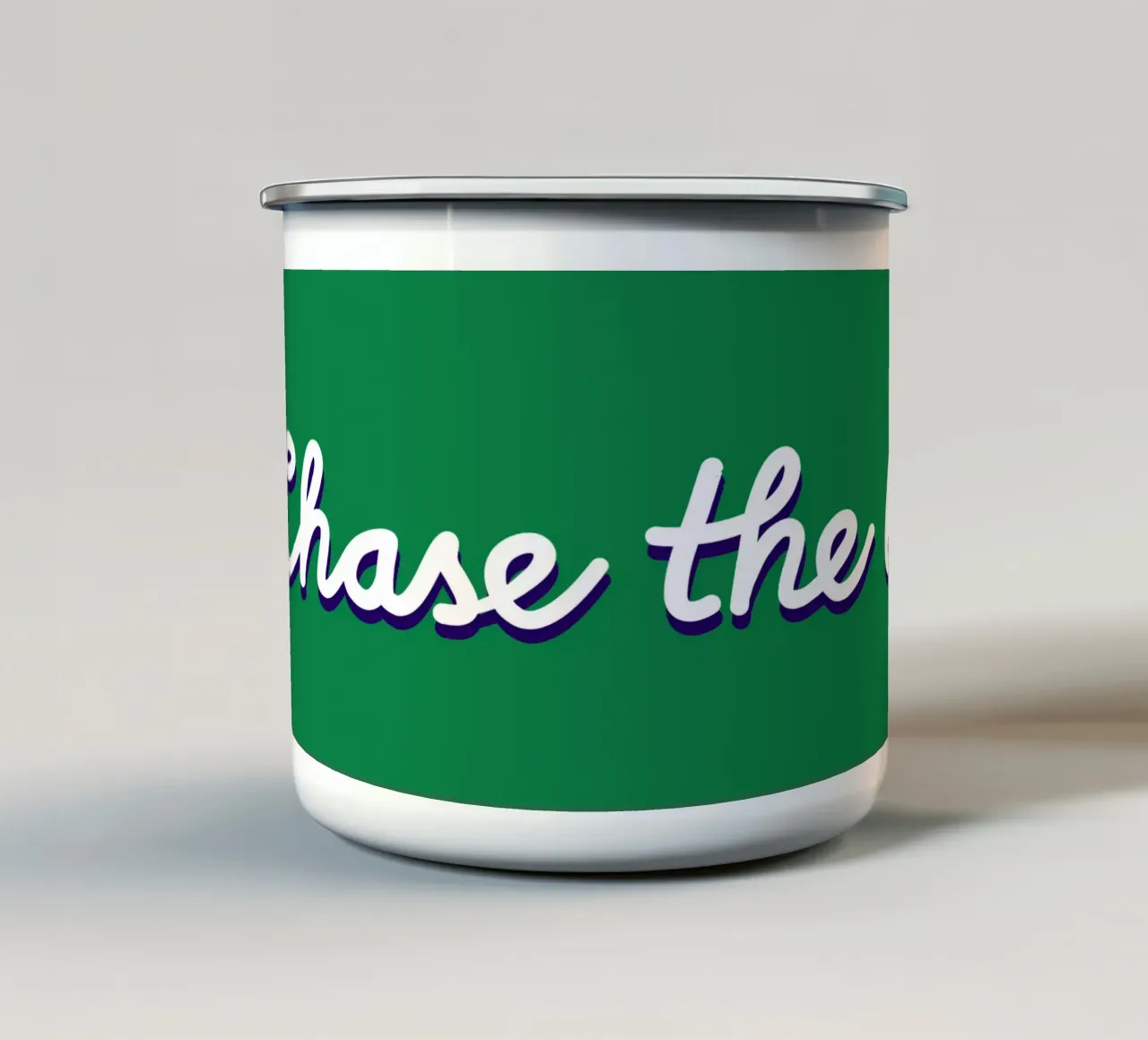 Chase the Ball - Tennis Slogan tazza in smalto da justsports