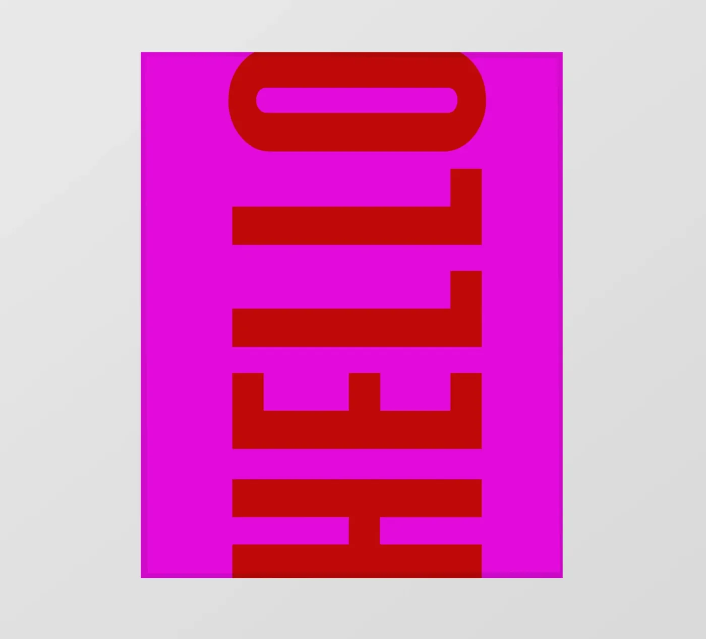 HELLO pellicola backlit da Typografik