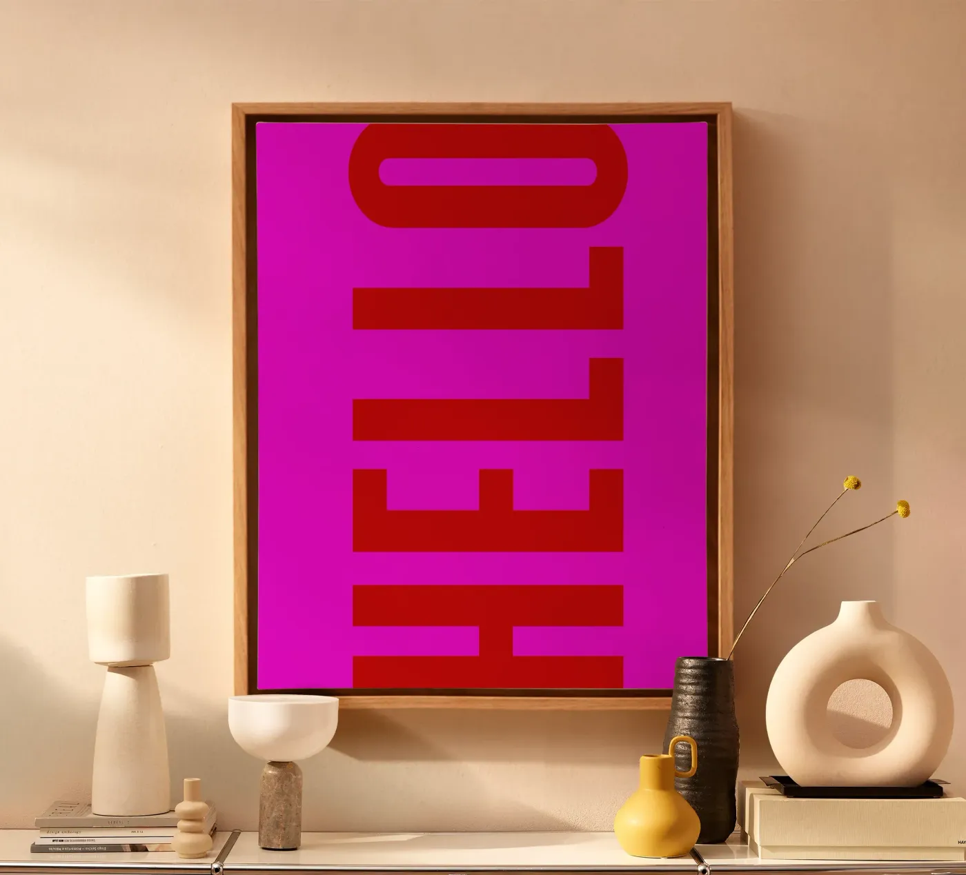 HELLO Leinwand von Typografik