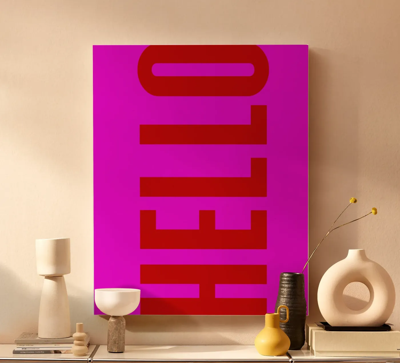 HELLO Leinwand von Typografik