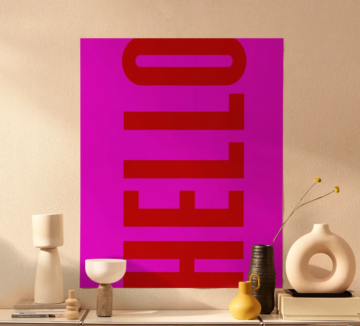 HELLO poster van Typografik