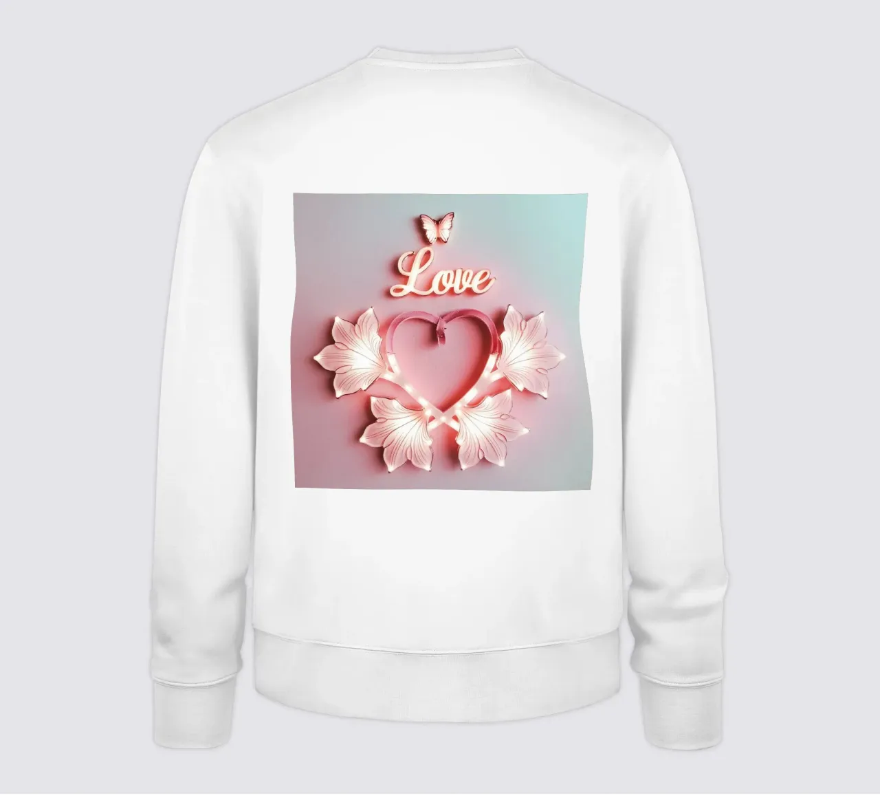 CUORE E AMORE DI FARFALLA felpa da dinem