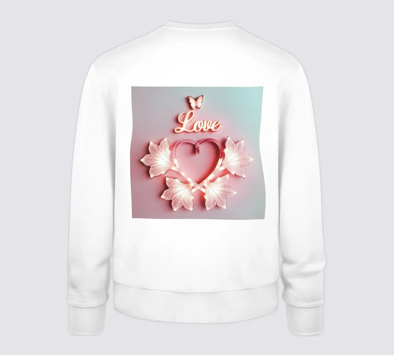 CUORE E AMORE DI FARFALLA felpa da dinem