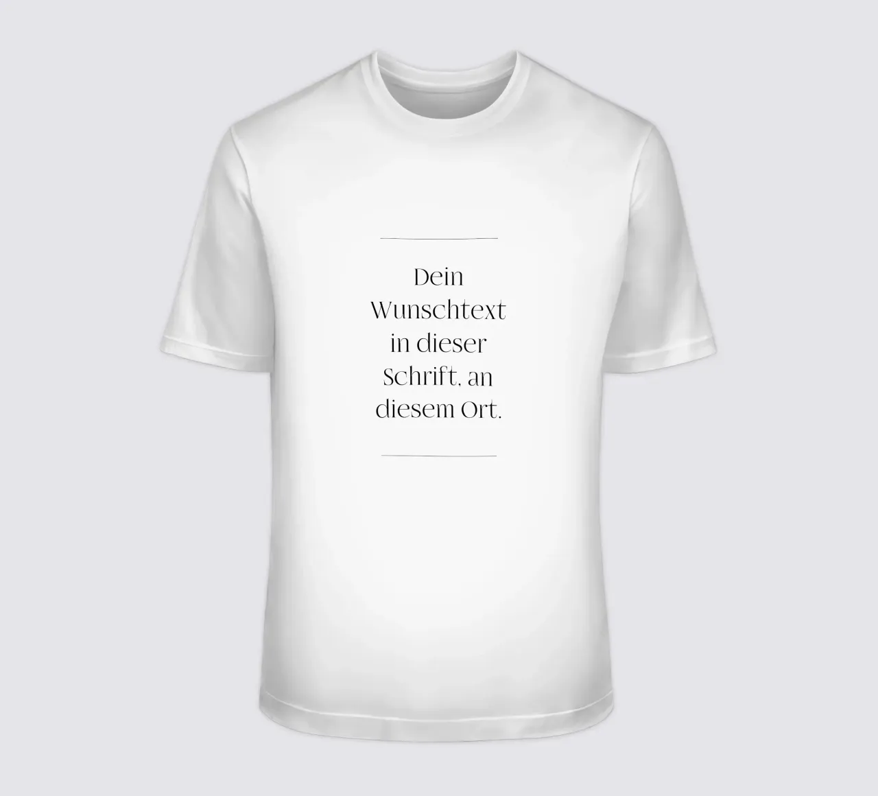 Wunschtext in schwarz weiß mit Linien t-shirt da WORTSPIEL