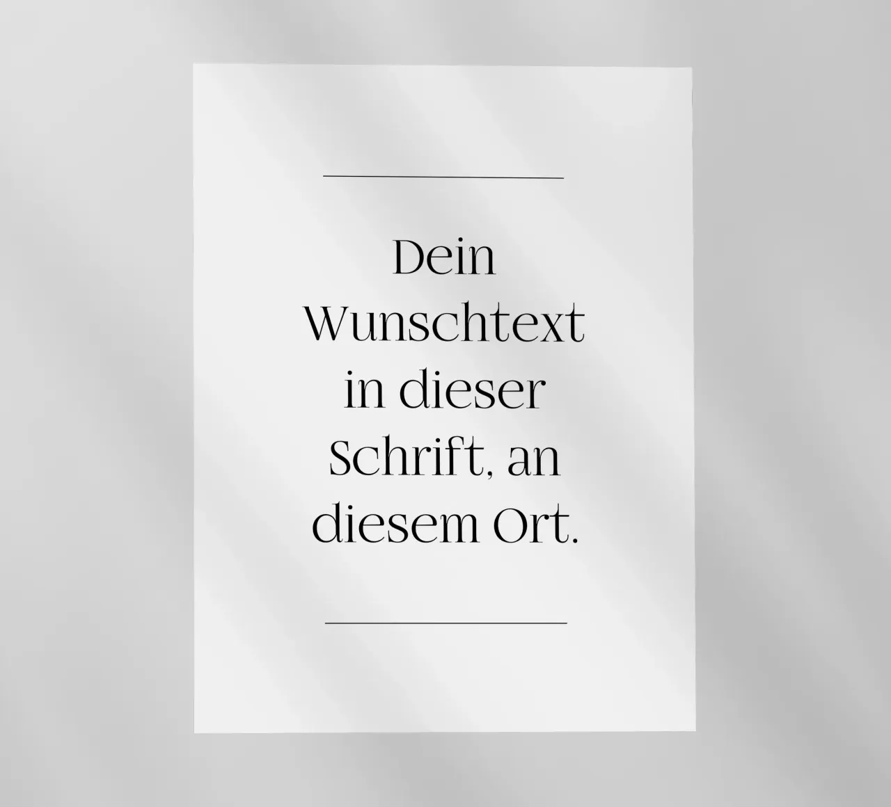 Wunschtext in schwarz weiß mit Linien pellicola backlit da WORTSPIEL