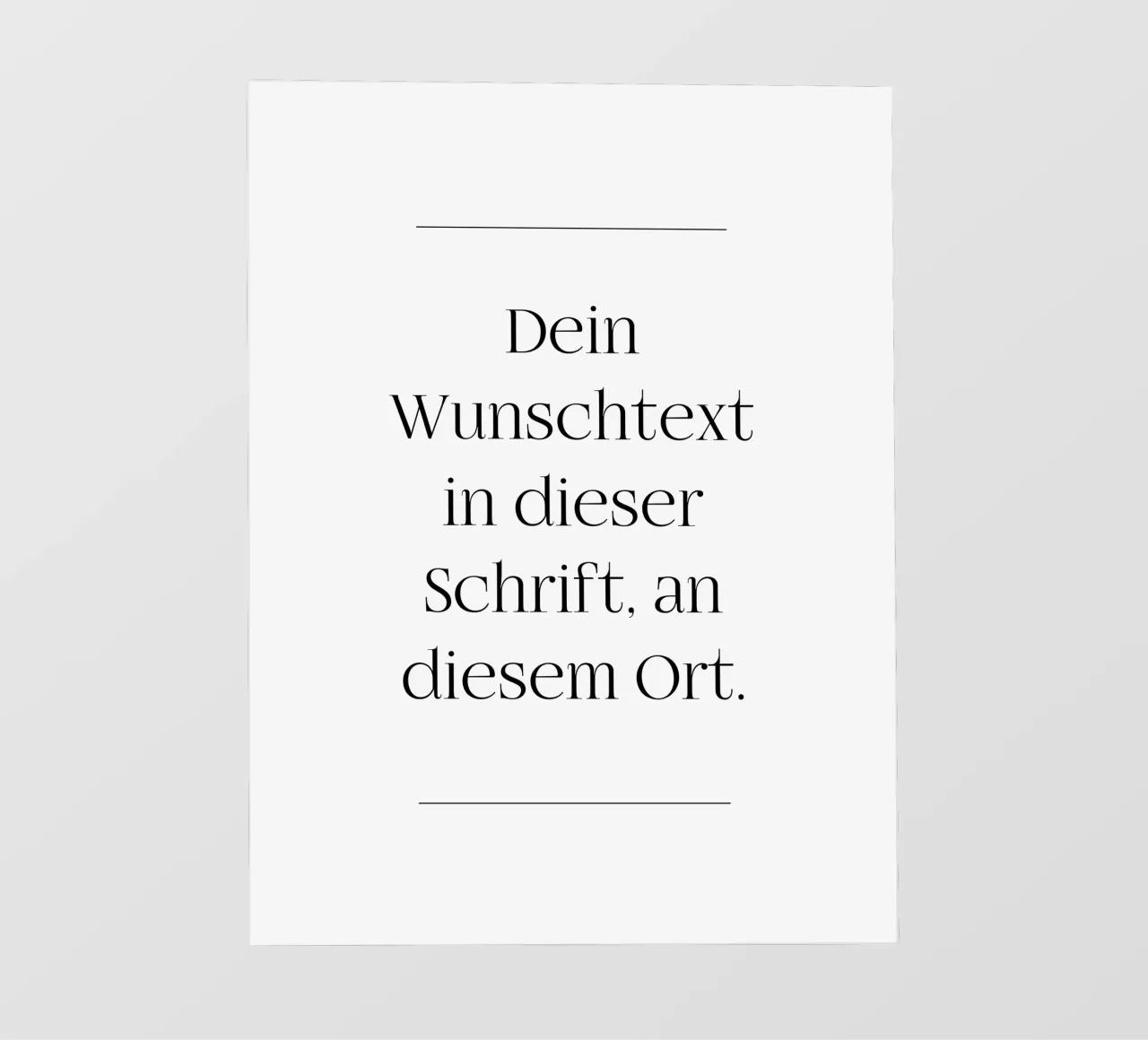 Wunschtext in schwarz weiß mit Linien pellicola backlit da WORTSPIEL