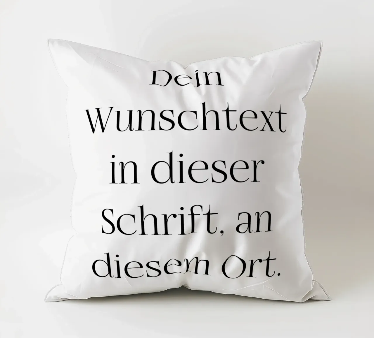 Wunschtext in schwarz weiß mit Linien cuscino da WORTSPIEL