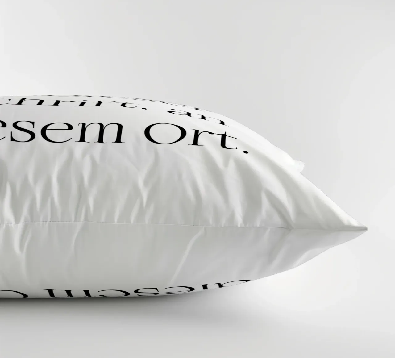 Wunschtext in schwarz weiß mit Linien cuscino da WORTSPIEL