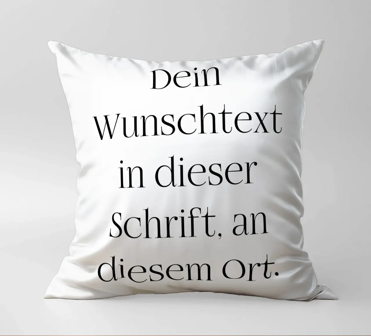 Wunschtext in schwarz weiß mit Linien cuscino da WORTSPIEL