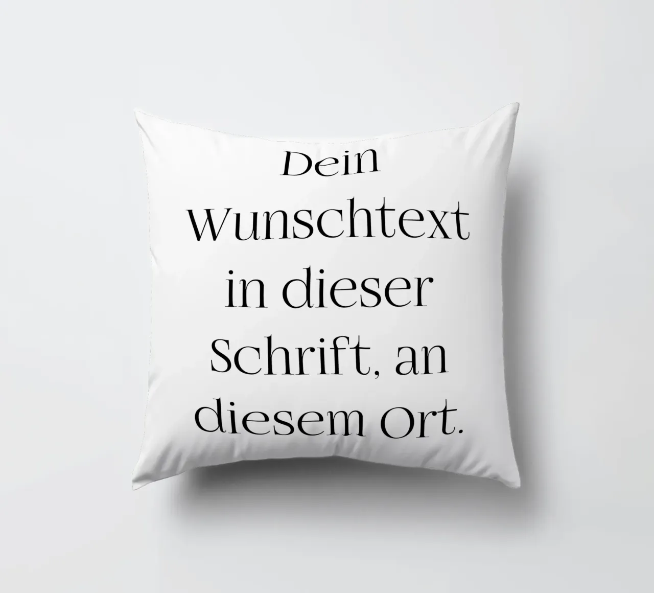 Wunschtext in schwarz weiß mit Linien cuscino da WORTSPIEL