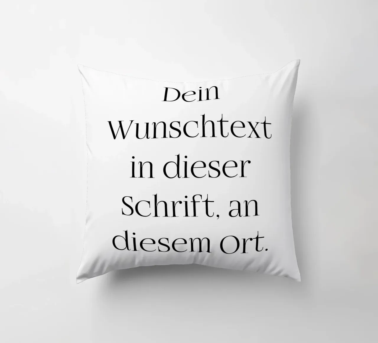 Wunschtext in schwarz weiß mit Linien cuscino da WORTSPIEL
