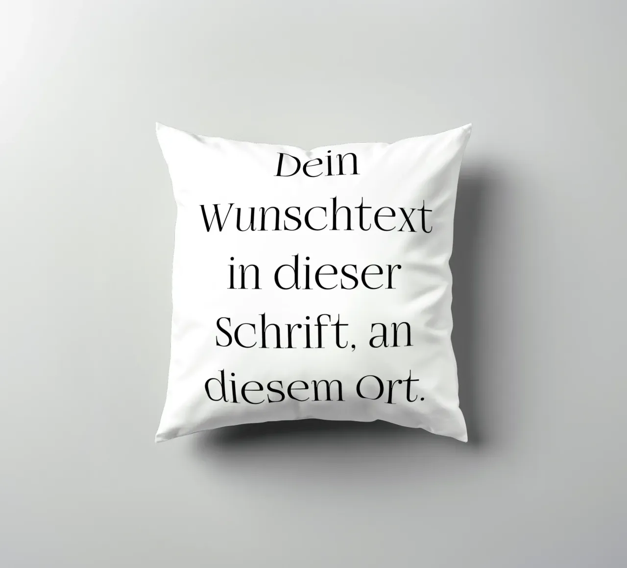 Wunschtext in schwarz weiß mit Linien cuscino da WORTSPIEL