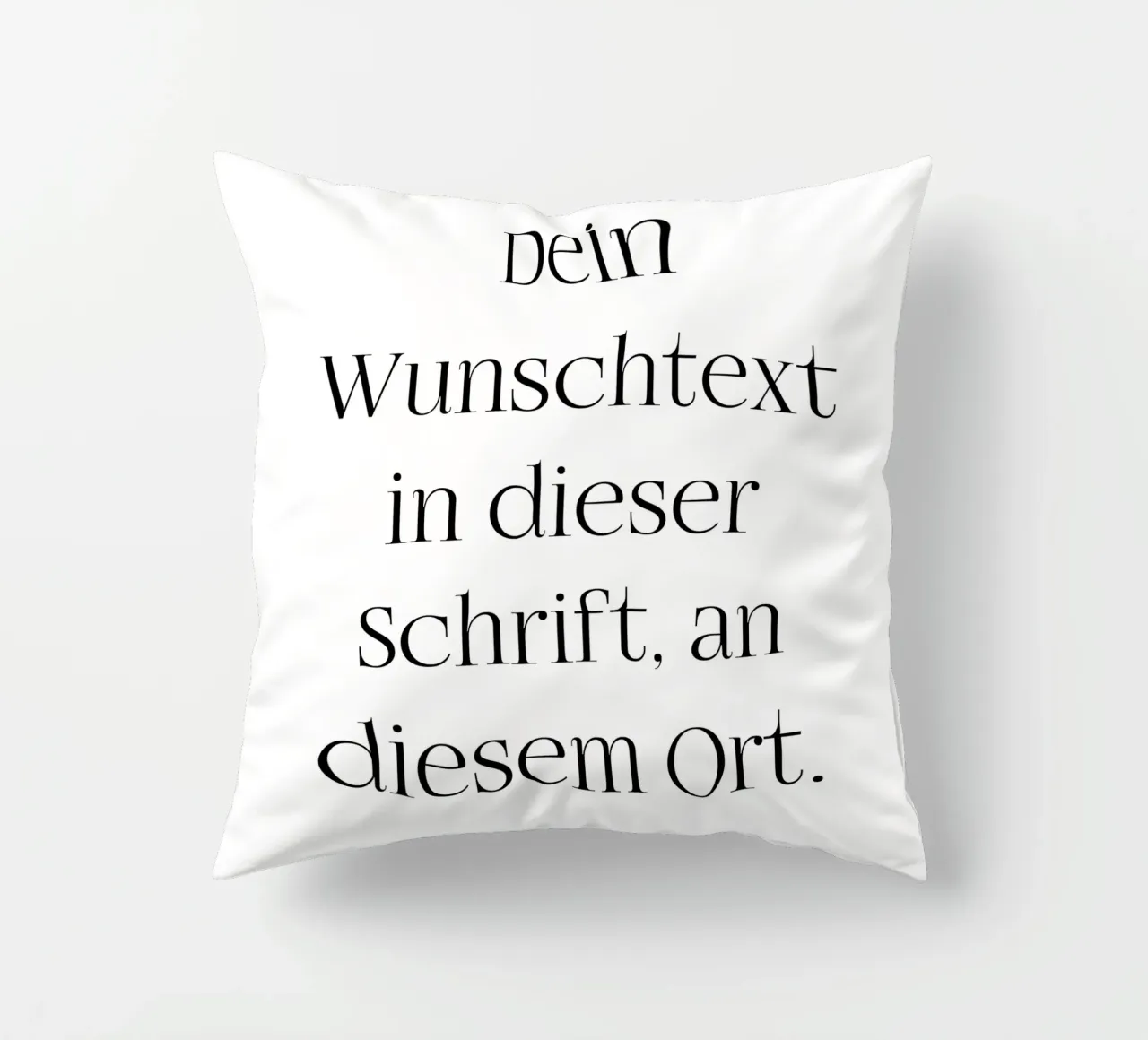 Wunschtext in schwarz weiß mit Linien cuscino da WORTSPIEL