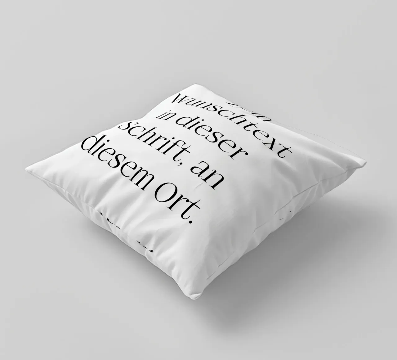 Wunschtext in schwarz weiß mit Linien cuscino da WORTSPIEL