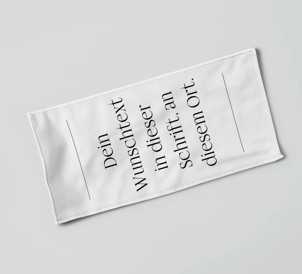 Wunschtext in schwarz weiß mit Linien asciugamano da bagno da WORTSPIEL