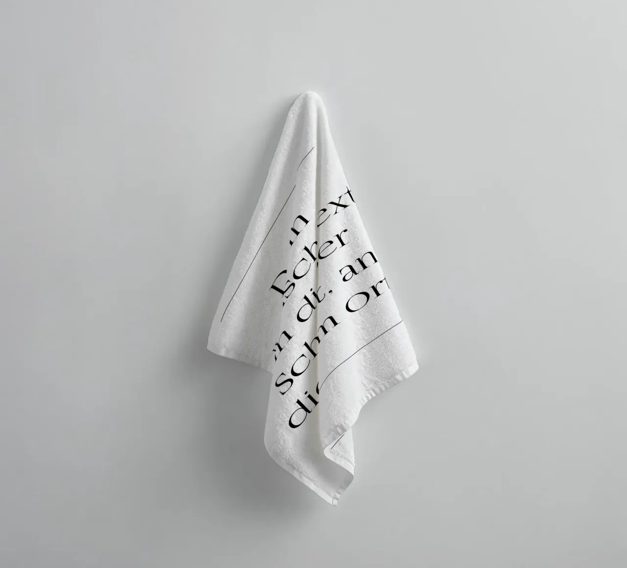 Wunschtext in schwarz weiß mit Linien asciugamano da bagno da WORTSPIEL