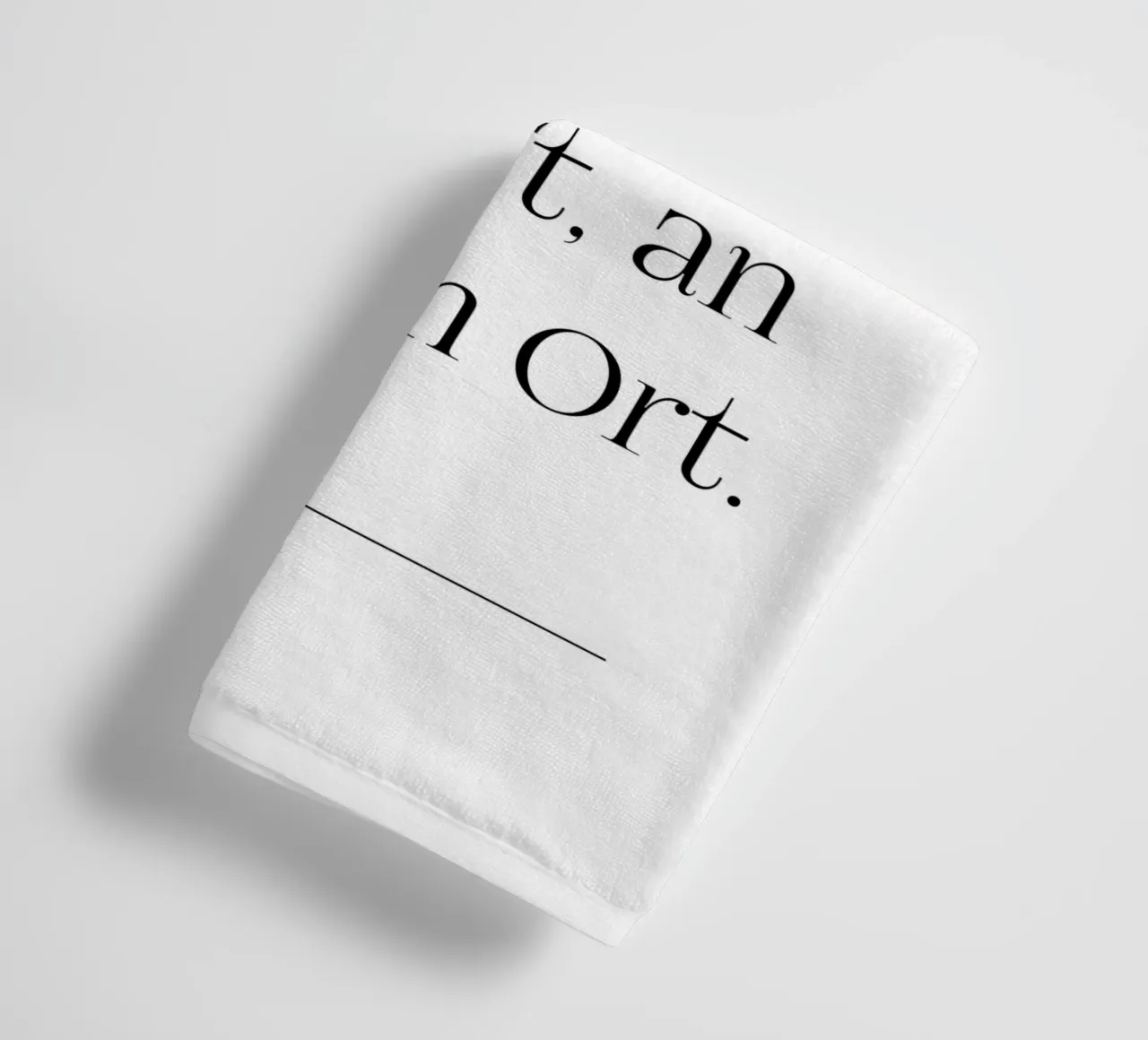 Wunschtext in schwarz weiß mit Linien asciugamano da bagno da WORTSPIEL