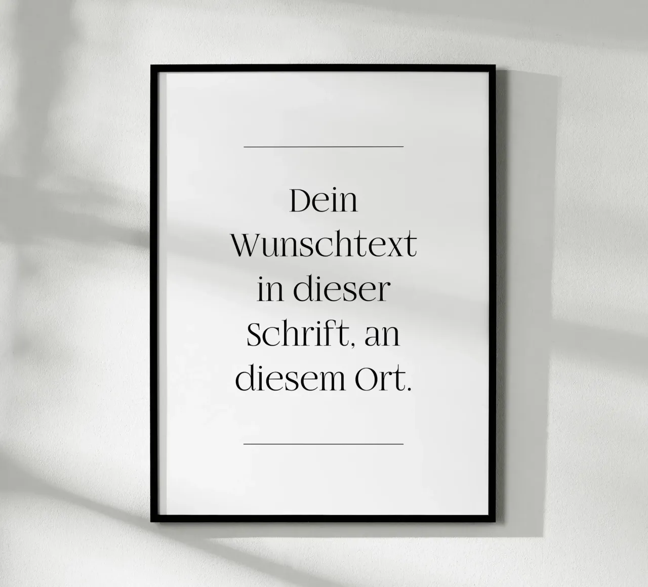 Wunschtext in schwarz weiß mit Linien carta hahnemühle da WORTSPIEL