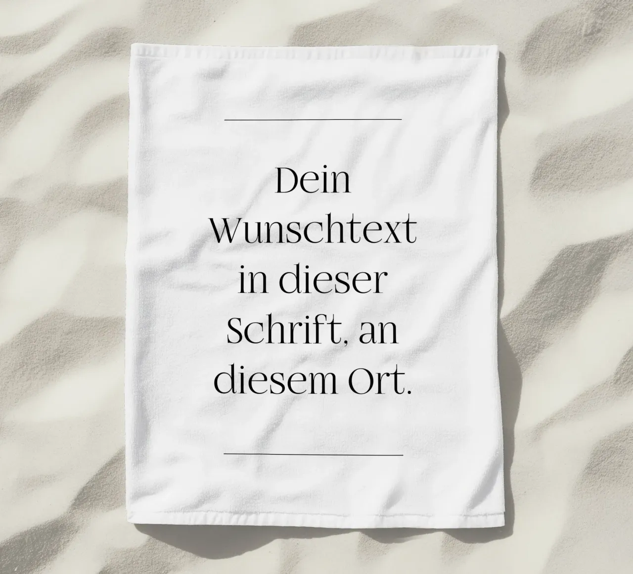 Wunschtext in schwarz weiß mit Linien telo mare da WORTSPIEL
