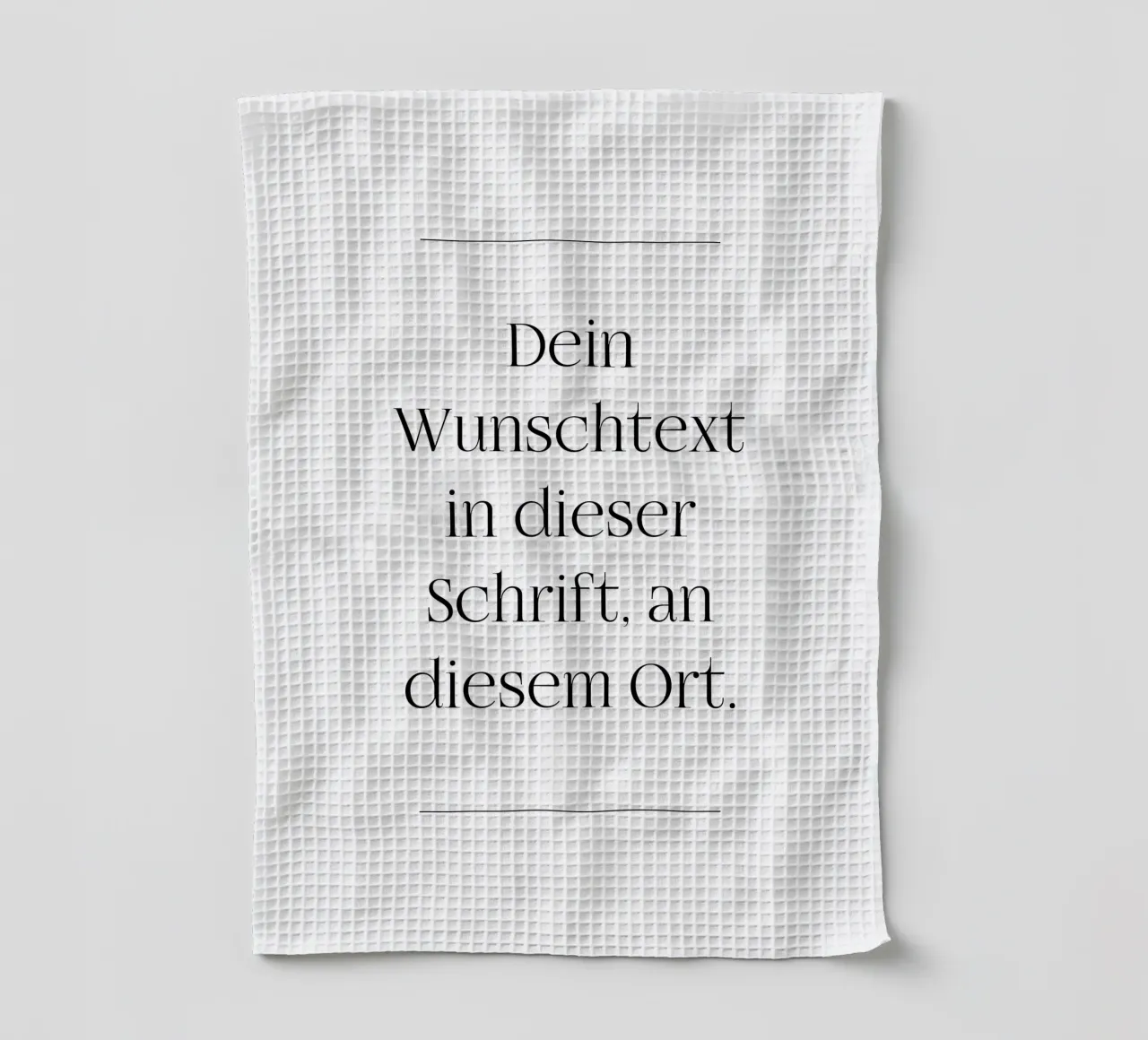 Wunschtext in schwarz weiß mit Linien canovaccio da cucina da WORTSPIEL