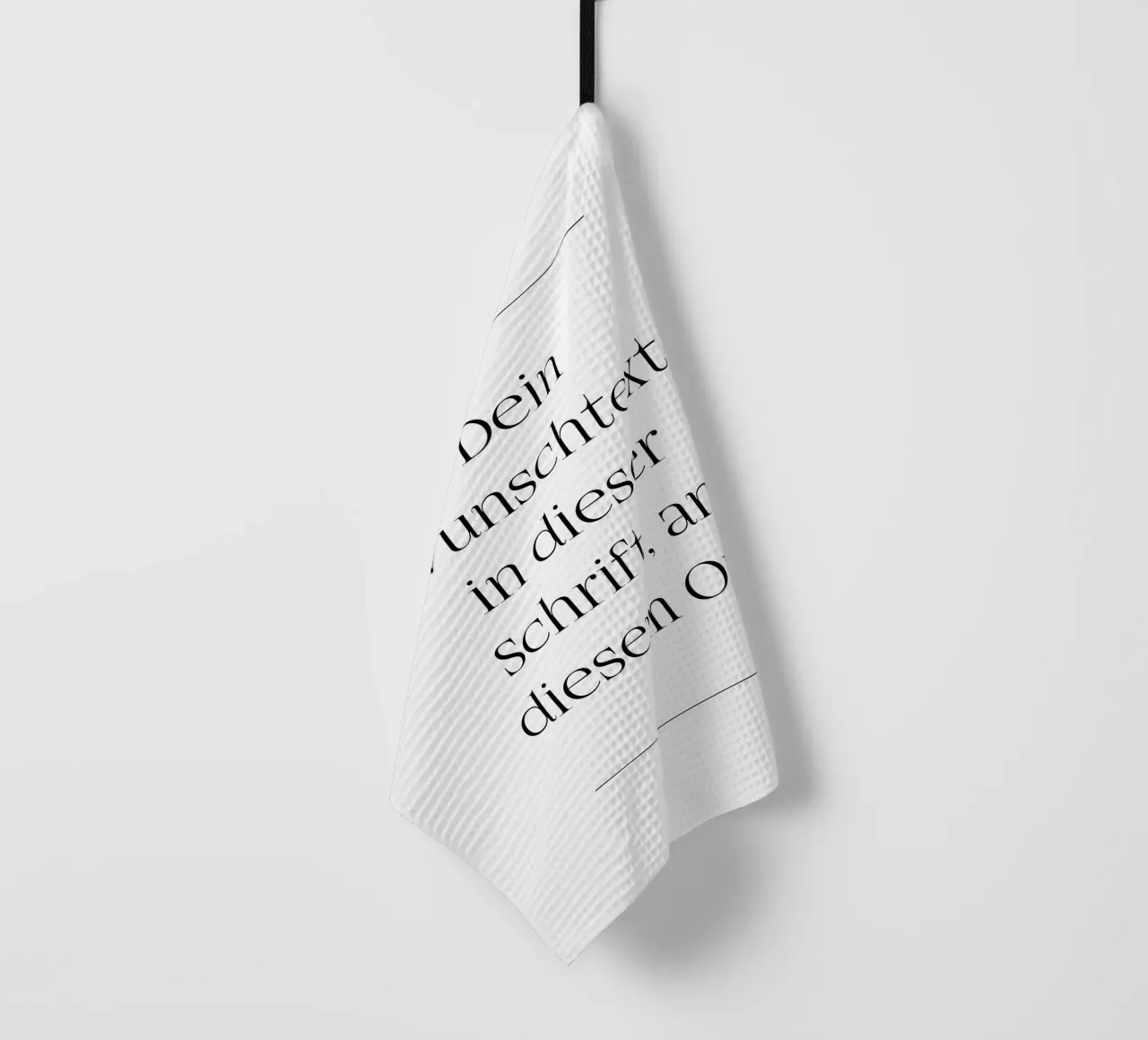 Wunschtext in schwarz weiß mit Linien canovaccio da cucina da WORTSPIEL
