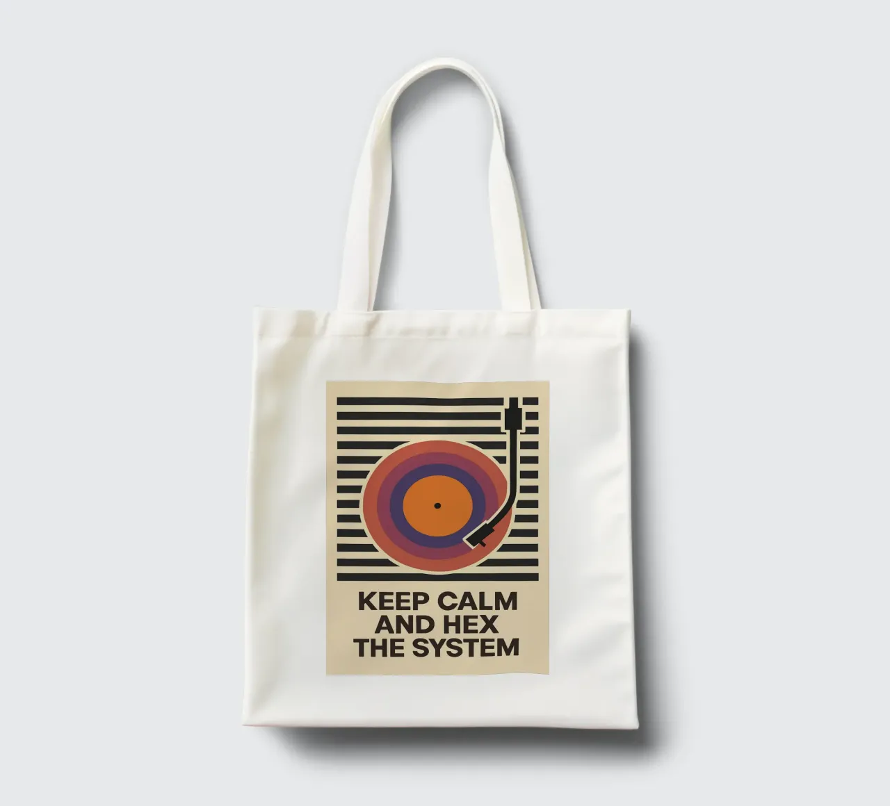 Keep Calm and Hex the System borsa in juta da Taika Tori Art