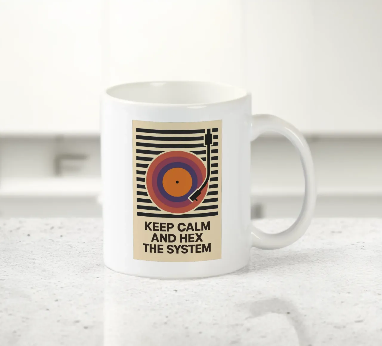 Keep Calm and Hex the System tazza in ceramica da Taika Tori Art