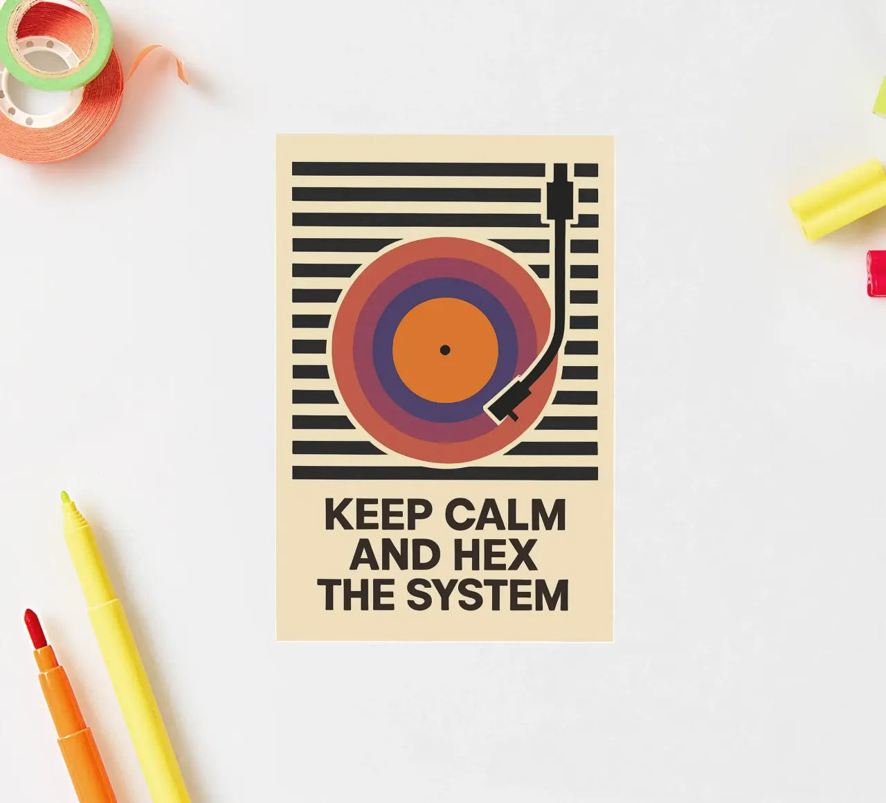 Keep Calm and Hex the System adesivo da Taika Tori Art