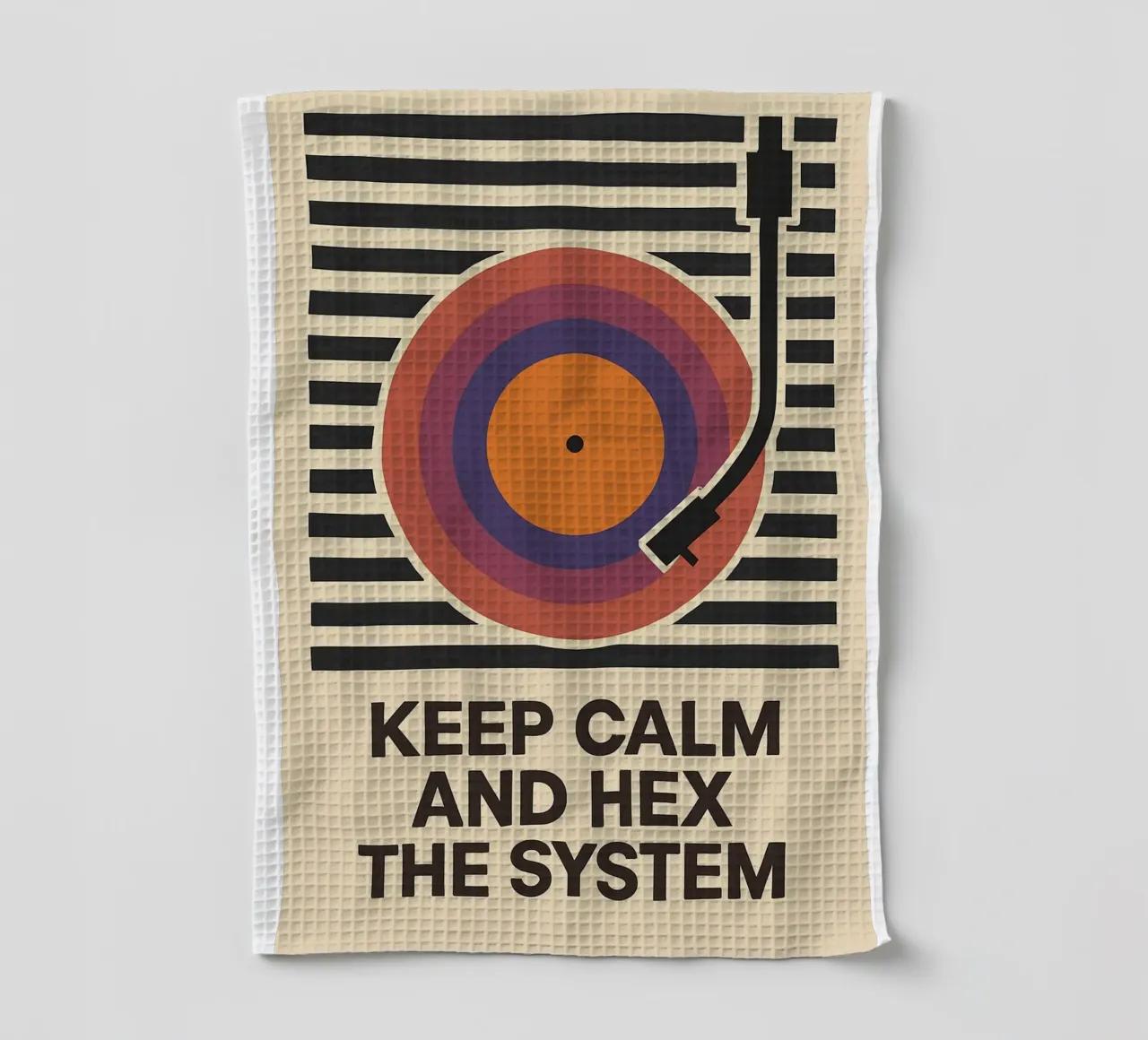 Keep Calm and Hex the System canovaccio da cucina da Taika Tori Art