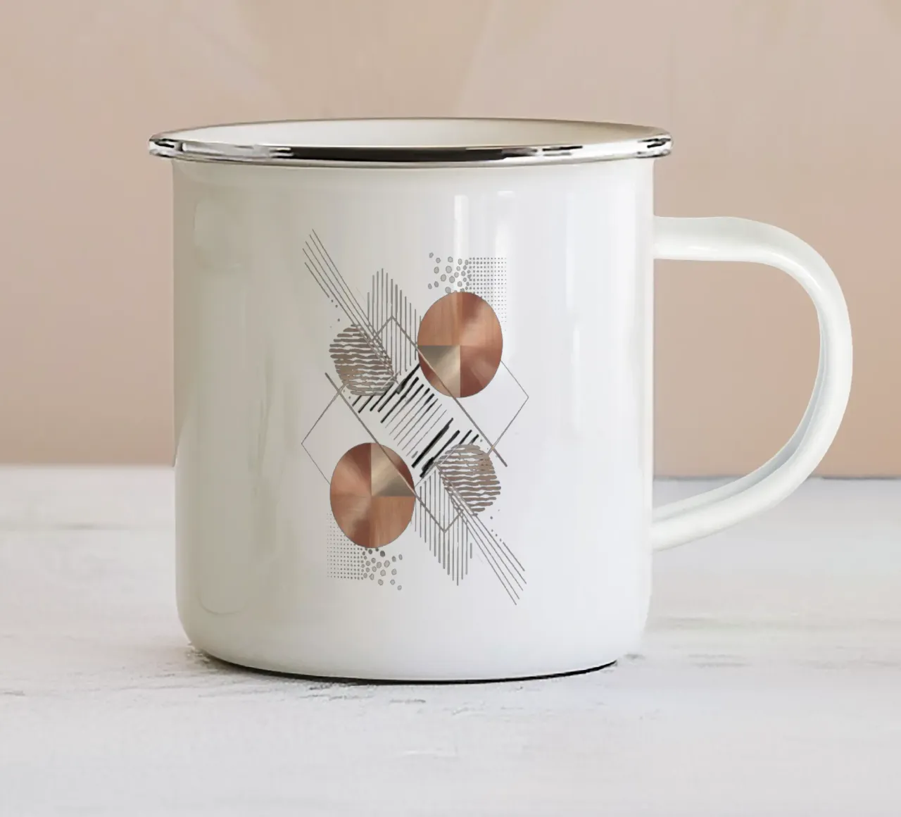 géographia cooper minimalista boho tazza in smalto da dinem