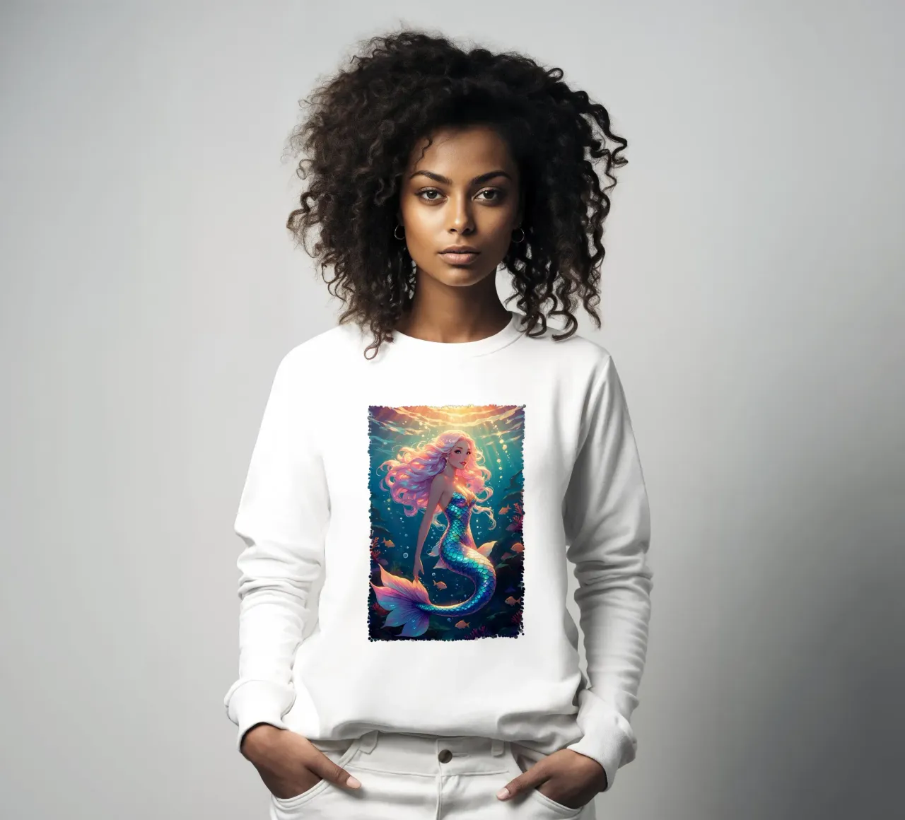 Coral Mermaid sweatshirt by Eva Nev