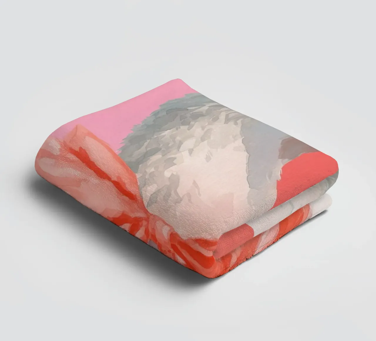 Elegant Swan with Coral Bow Art Print asciugamano da bagno da Mai Design