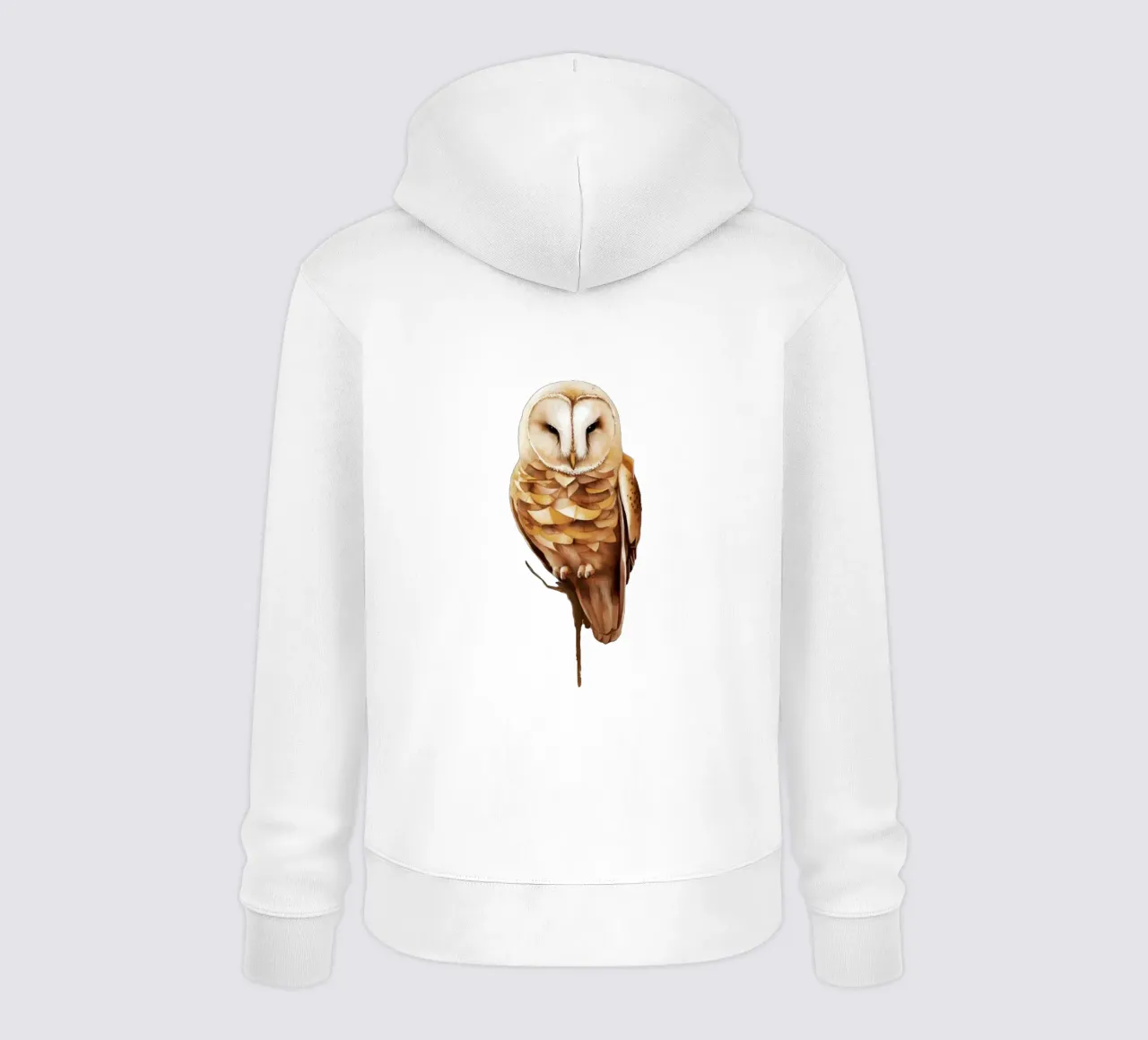 gufo sereno in pace felpa con cappuccio da dinem