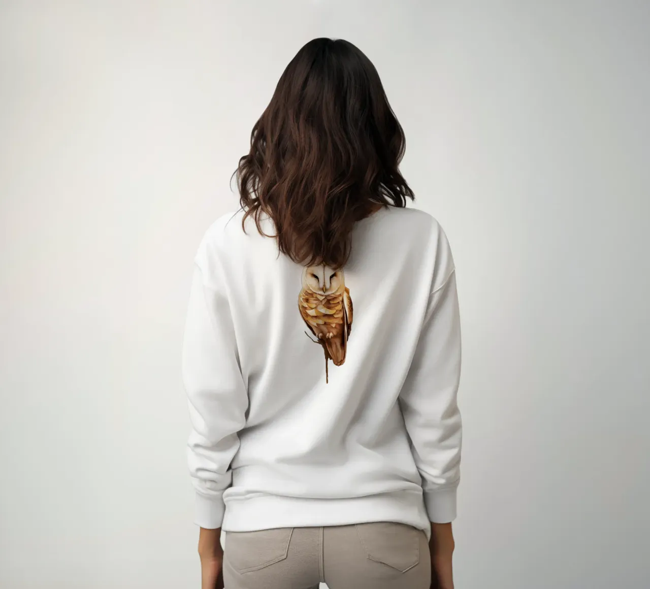 gufo sereno in pace felpa da dinem