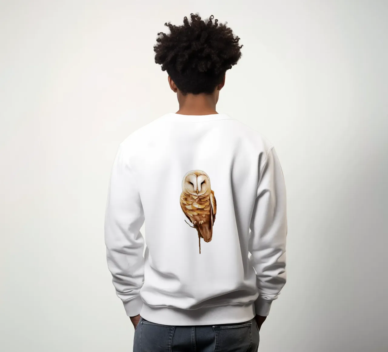 gufo sereno in pace felpa da dinem