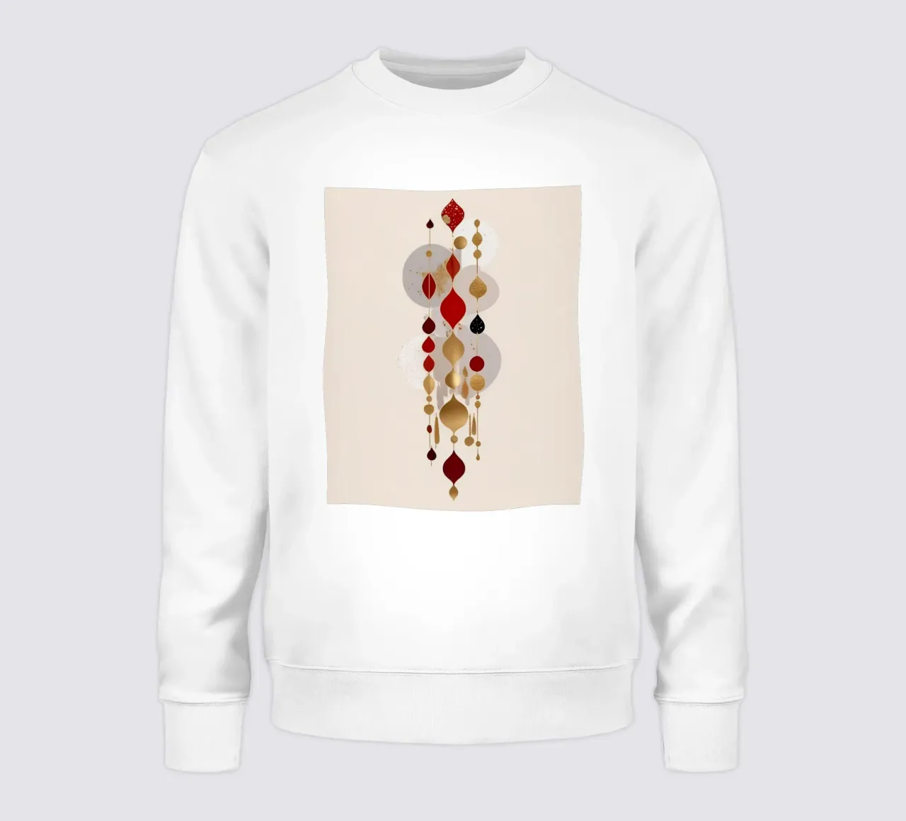 geometria minimalista in rosso e oro felpa da dinem