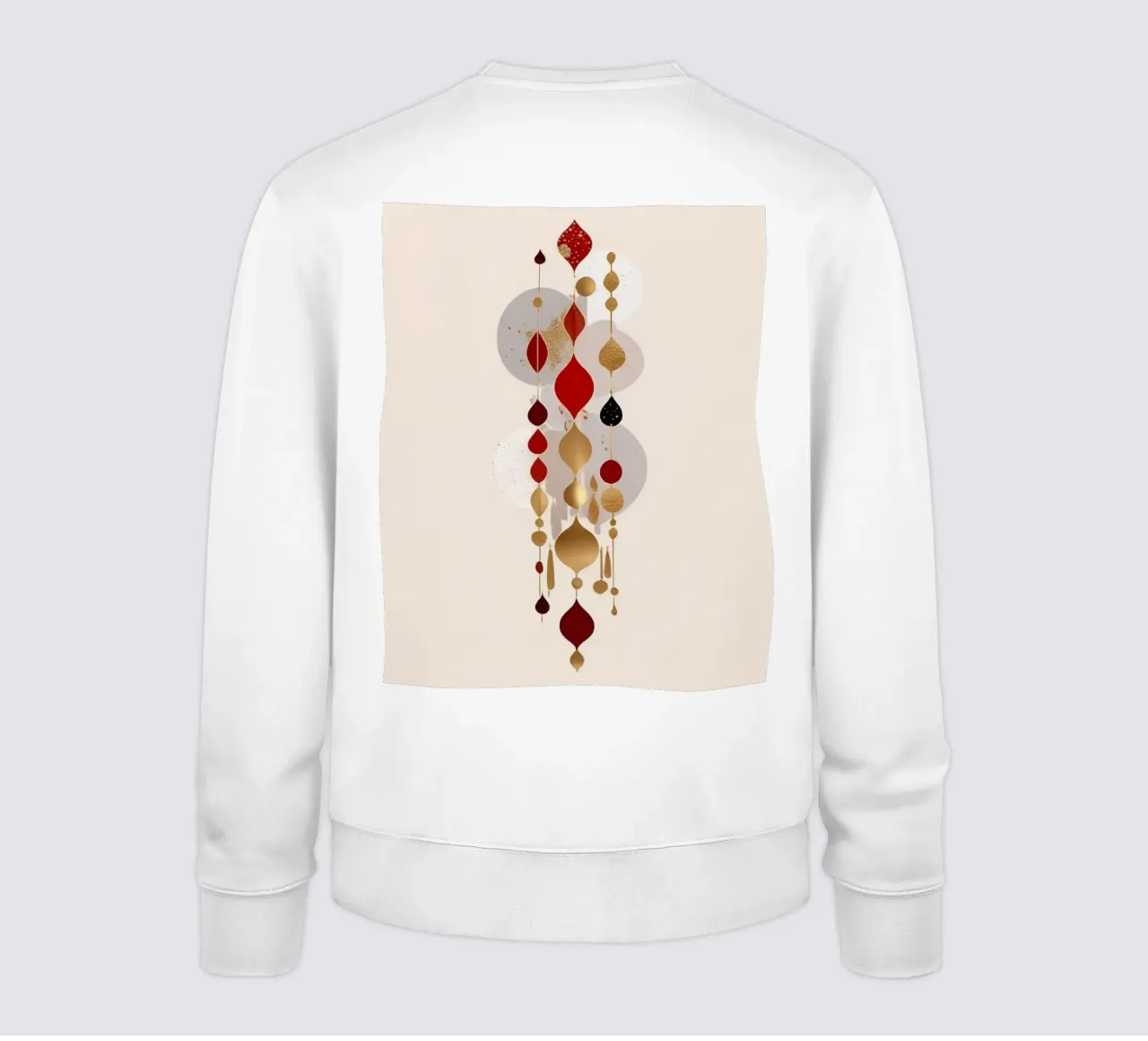 geometria minimalista in rosso e oro felpa da dinem