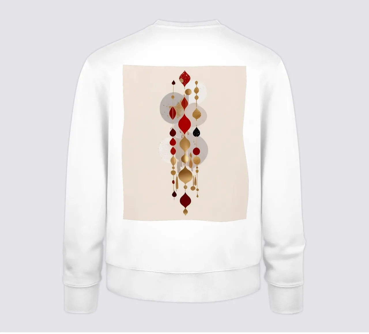 geometria minimalista in rosso e oro felpa da dinem