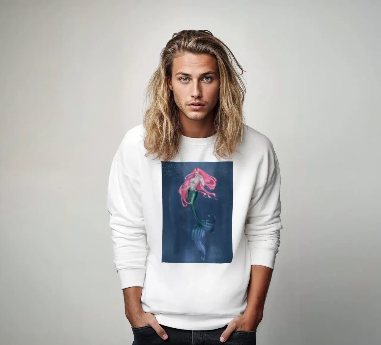 Triton Mermaid sweatshirt by Eva Nev