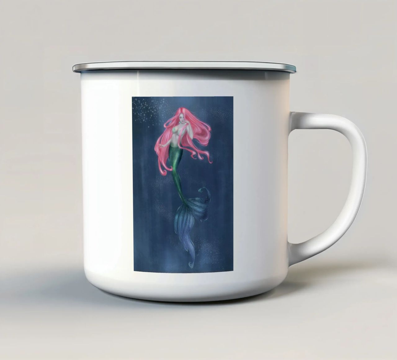 Sirena Tritone tazza in smalto da Eva Nev