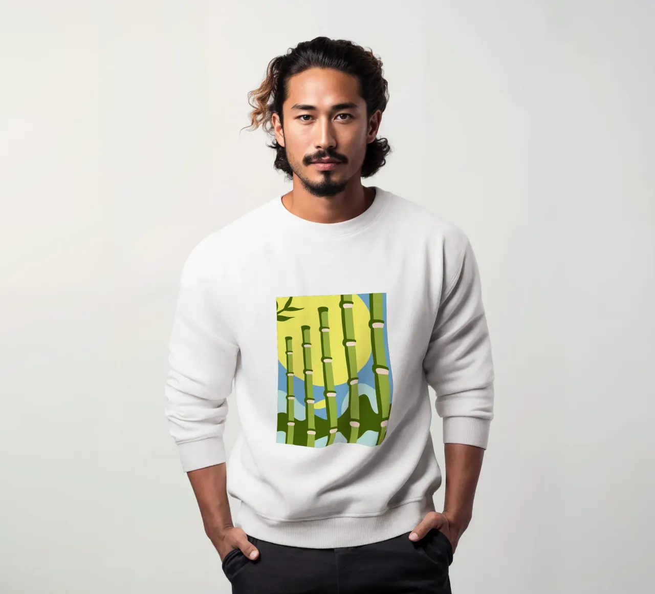 Bamboo Forest sweatshirt by SPECIAL FLOWER PATTERNS