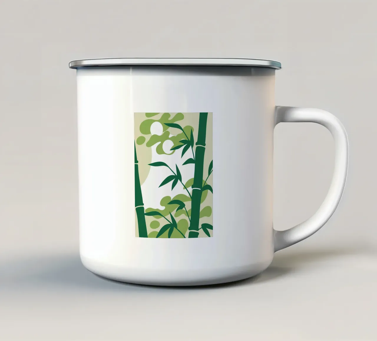 Foresta di bambù tranquilla e silenziosa tazza in smalto da SPECIAL FLOWER PATTERNS