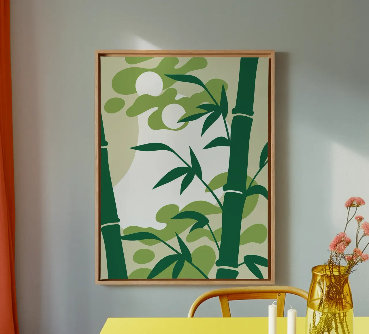 Vredig en rustig bamboebos canvas van SPECIAL FLOWER PATTERNS