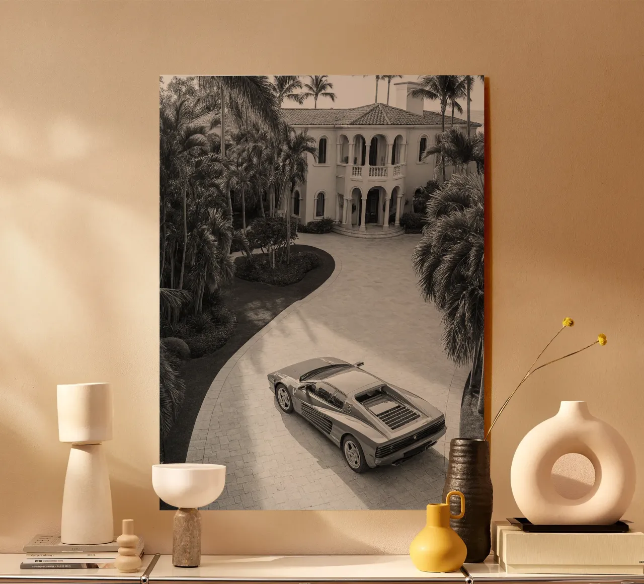 mooi huis en mooie auto acryl van BlogSawoo