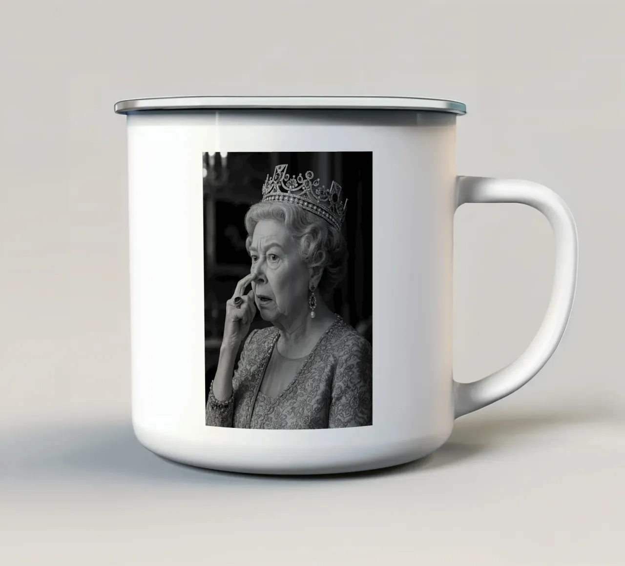 Bad smile bagno regina tazza in smalto da BlogSawoo